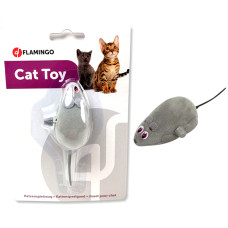 Flamingo Wind UP Darren Mouse ФЛАМІНГО МИША НА КОЛЕСАХ заводна іграшка для котів  Довжина  6 см  