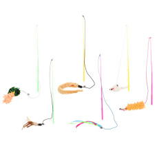 Flamingo Fishing-Rod ФЛАМІНГО вудка дражнилка з іграшкою, іграшка для котів  Довжина  5 см х 60 см  