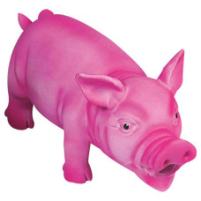 Flamingo Pink Pig ФЛАМІНГО ПОРОСЯ ХРЮКАЮЧЕ РОЖЕВЕ латексна іграшка для собак  Довжина  22 см х 10 см х 10 см  