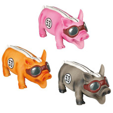 Flamingo Race Pig ФЛАМІНГО ГОНОЧНЕ ПОРОСЯ хрюкаючий, латексна іграшка для собак  Довжина  21 см х 10 см х 12 см  