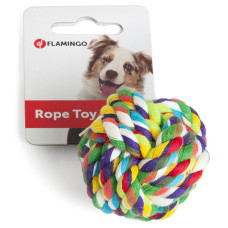Flamingo Cotton Ball ФЛАМІНГО ПЛЕТЕНИЙ М’ЯЧ іграшка для собак, бавовна  Довжина  5,5 см  
