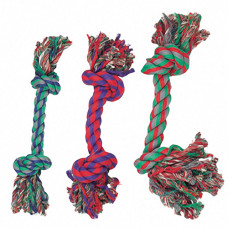 Flamingo Cotton Bone 2 Knots Mini ФЛАМІНГО МОТУЗЯНА КІСТКА МІНІ 2 вузли іграшка для собак  Довжина  14 см  