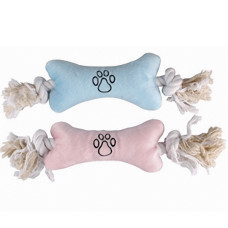 Flamingo Puppy Plush Bone ФЛАМІНГО ПЛЮШОВА КІСТКА НА КАНАТІ м’яка іграшка для цуценят  Колір  В асортименті  