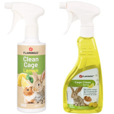 Flamingo Clean Spray Lemon ФЛАМІНГО КЛІН СПРЕЙ ЛИМОН для очищення кліток гризунів  Об’єм  0.5  л