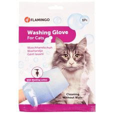 Flamingo Washing Glove Cat ФЛАМІНГО РУКАВИЦА-СЕРВЕТКА для миття без води котів      