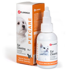 Flamingo Petcare Ear Cleaner ФЛАМІНГО краплі для чищення вух для собак та котів  Об’єм  0.05  л