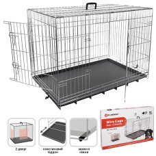 Flamingo Wire Cage Keo Silver ФЛАМІНГО КЕО СІЛЬВЕР КЛІТКА 2-х дверна для собак  Довжина  109 см х 70 см х 76 см  