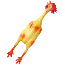 Flamingo Latex Chicken ФЛАМІНГО КУРКА латексна іграшка з пищалкою для собак  Довжина  11 см х 8 см х 49 см  
