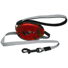 Flamingo Dogx2GO Belt Glassy L ФЛАМІНГО БЕЛТ ГЛАССІ повідець рулетка для собак до 35кг, світловідбивна стрічка 2м  Довжина  2 м  