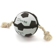 Flamingo Matchball Football ФЛАМІНГО ФУТБОЛЬНИЙ М’ЯЧ З МОТУЗКОЮ гумова іграшка для собак  Довжина  12,5 см  