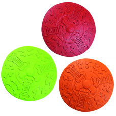 Flamingo Frisbee ФЛАМІНГО ФРІСБІ інтерактивна гумова іграшка для собак  Довжина  22 см  