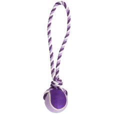 Flamingo Cotton Rope With Tennis Ball ФЛАМІНГО М’ЯЧ НА КАНАТІ іграшка для собак  Розмір  L  