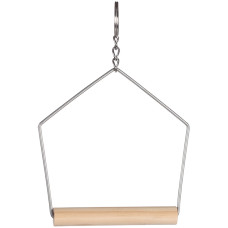 Flamingo Swing + Wooden Perch ФЛАМІНГО ГОЙДАЛКА з дерев’яною жердочкою, іграшка для птахів      