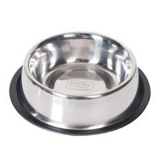 Flamingo Dish Rubber Rim ФЛАМІНГО РУБЕР РІМ миска з гумовим обідком для собак, неіржавна сталь  Об’єм  0.71  л