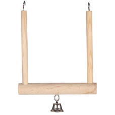 Flamingo Wooden Swing ФЛАМІНГО ГОЙДАЛКА ДЕРЕВ’ЯНА з дзвіночком для птахів      