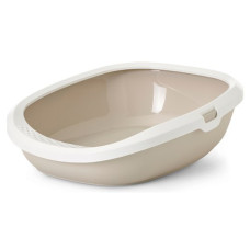 Savic Gizmo M САВІК ГІЗМО туалет із бортиком для котів 44х35.5х12.5см  Колір  Білий моко  