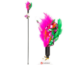 Flamingo Feather Stick ФЛАМІНГО ПІР’Я дражнилка з пір’ям, іграшка для котів  Довжина  59 см  