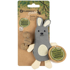 Flamingo Natural Fun Rabbit ФЛАМІНГО КРОЛИК екологична іграшка з котячою м’ятою для котів  Довжина  9,5 см х 1 см х 14 см  