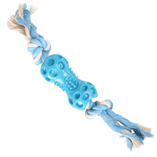Flamingo Lindo Dumbbell With Rope ФЛАМІНГО ЛІНДО ГАНТЕЛЬ з КАНАТОМ іграшка для собак  Колір  Блакитний  