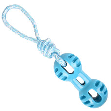 Flamingo Rudo Dumbbell With Rope ФЛАМІНГО РУДО ГАНТЕЛЬ З МОТУЗКОЮ іграшка для собак  Довжина  6,5 см х 6,5 см х 34,5 см  