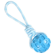 Flamingo Rudo Ball With Rope ФЛАМІНГО РУДО М’ЯЧ З МОТУЗКОЮ іграшка для собак  Колір  Блакитний  