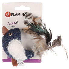 Flamingo Jeany Bird ФЛАМІНГО ДЖИНІ ПТАШКА м’яка іграшка з котячою м’ятою для котів  Колір  Cиній  