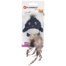 Flamingo Jeany Mouse ФЛАМІНГО ДЖИНІ МИША м’яка іграшка з пір’ям і котячою м’ятою для котів  Колір  Cиній  