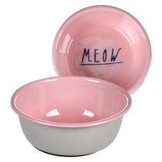 Flamingo Nell Round ФЛАМІНГО НЕЛЛ КРУГЛА емальована миска для котів  Об’єм  0.25  л