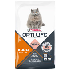 Opti Life Sensitive ОПТІ ЛАЙФ ЛОСОСЬ СЕНСІТІВ беззерновий сухий суперпреміум корм для котів з чутливим травленням  Вага  7.5  кг